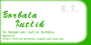borbala kutlik business card